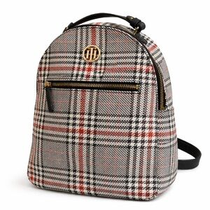 Tommy Hilfiger Plaid Leather Backpack